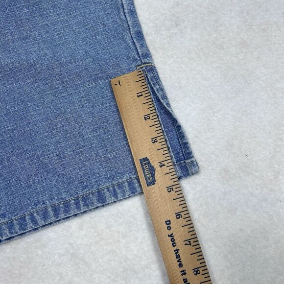 VTG Bill Blass Women’s 14 Capri Jeans Cotton Light Wash High Rise Slit Hem - Picture 12 of 16